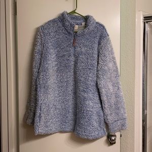 Weatherproof Light Blue Sherpa Pullover XXL